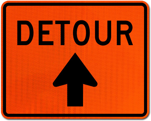 Detour Sign (Up Arrow)
