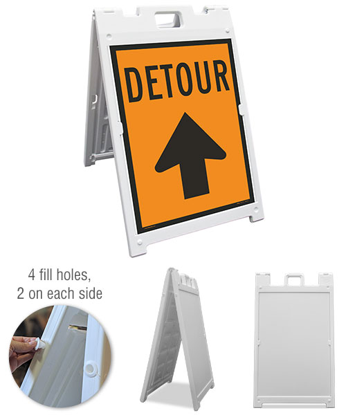 Detour (Up Arrow) Sandwich Board Sign