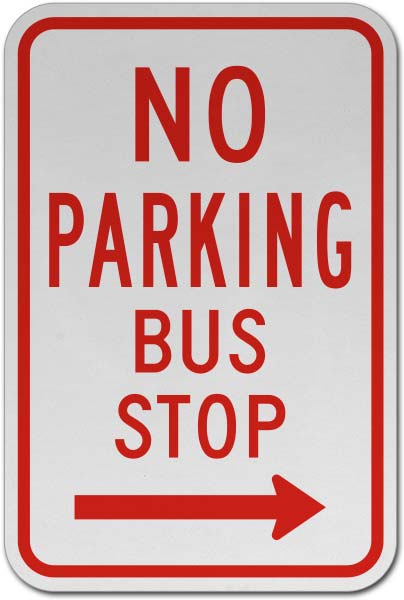 No Parking Bus Stop Sign