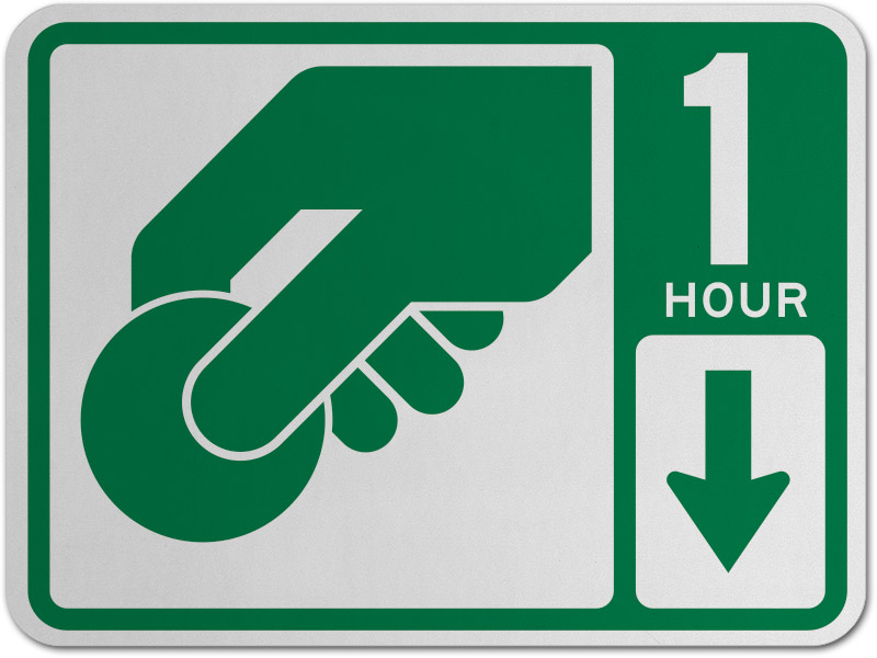 Parking Fee Station 1 Hr Sign