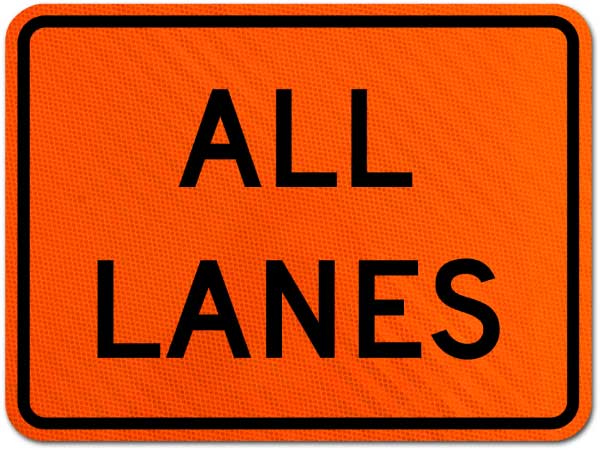 All Lanes Sign