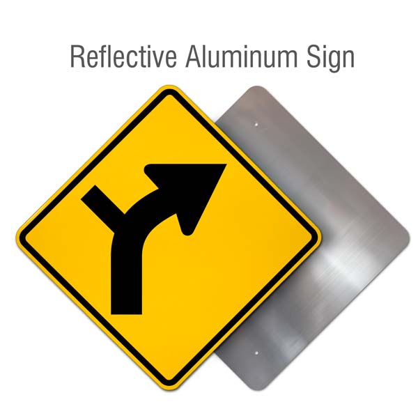 Right Combination Curve / Side Road Intersection Sign