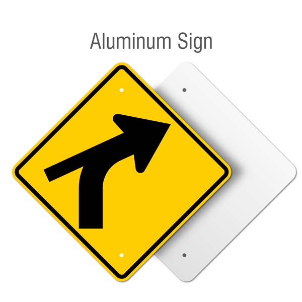 Right Combination Curve / Cross Road Intersection (Tangent From Side) Sign
