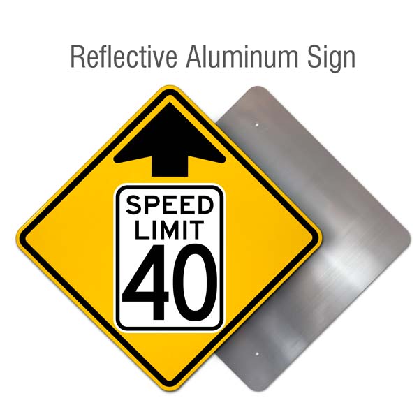 Reduced Speed Limit 40 MPH Sign