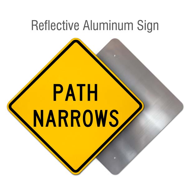 Path Narrows Sign