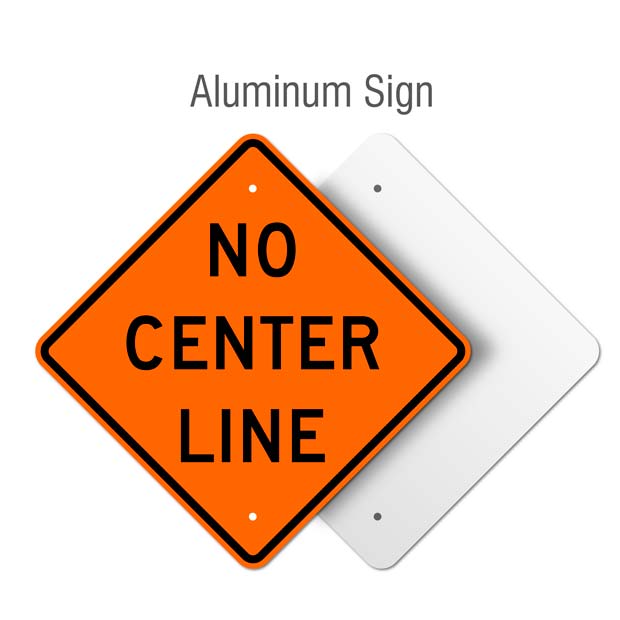 No Center Line Sign
