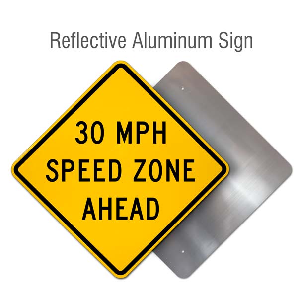 30 MPH Speed Zone Ahead Sign