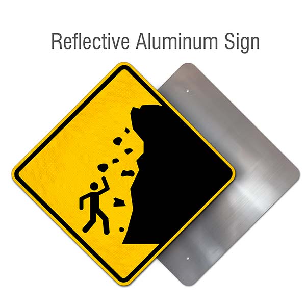 Rocks Falling On Person Symbol Sign