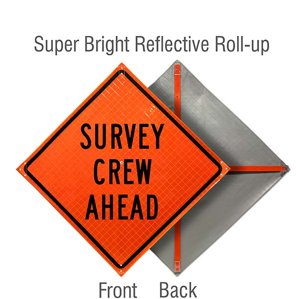 Survey Crew Ahead Roll-Up Sign