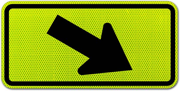 Diagonal Arrow Right Sign
