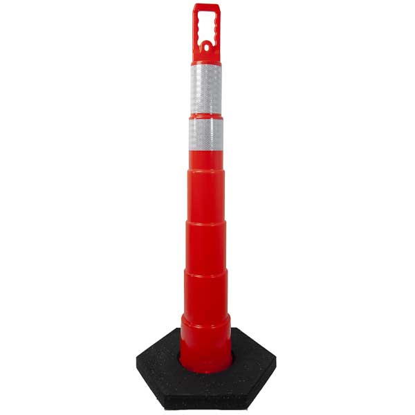 42" Channelizer Cone with 2 reflective bands and 16 lb. Base