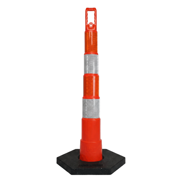 42" Channelizer Cone with 4 reflective bands and 16 lb. Base