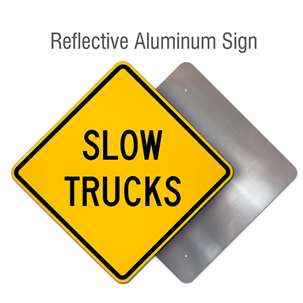 Slow Trucks Sign