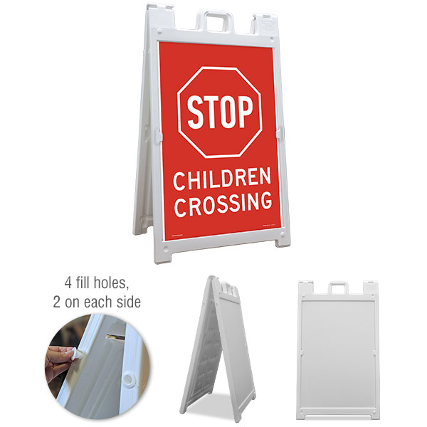 Stop Children Crossing Sandwich Board Sign