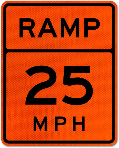 Advisory Ramp 25 MPH Sign
