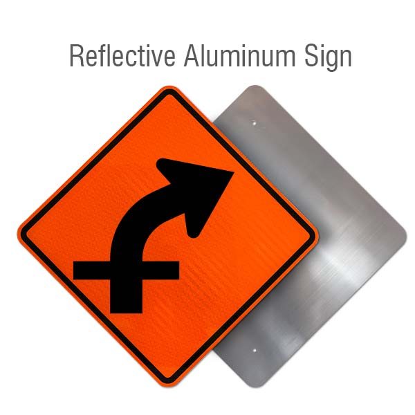 Right Combination Curve / Cross Road Intersection Sign