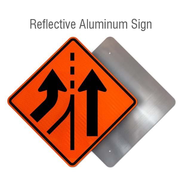 Left Added Lane Sign