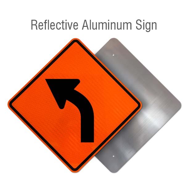 Left Curve Ahead Sign