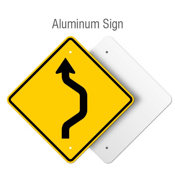 One Lane Double Reverse Curve Right Sign