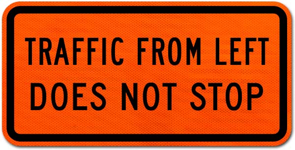 Traffic From Left Does Not Stop Sign