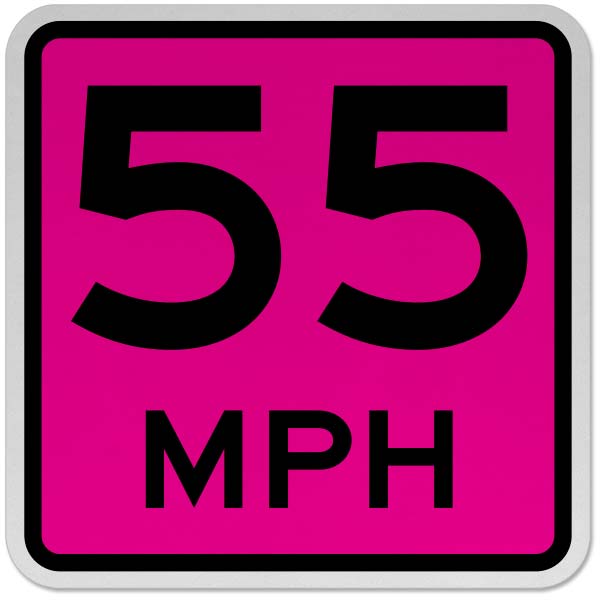 Advisory 55 MPH Sign