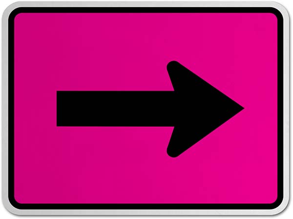 Supplemental Right Arrow Sign