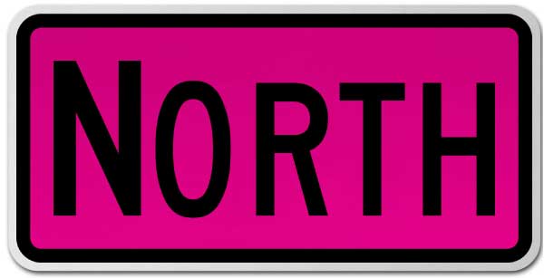 North Route Marker Sign