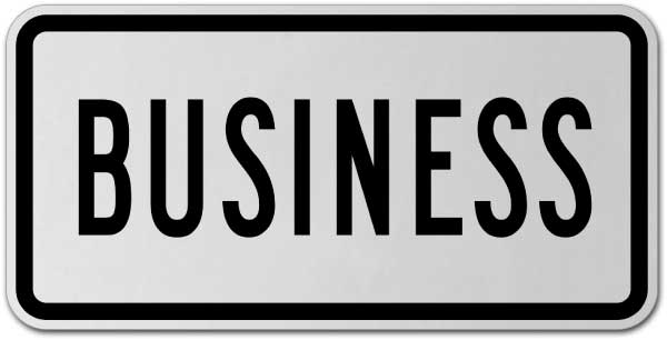 Business Route Marker Sign