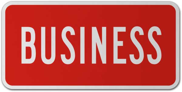 Business Route Marker Sign