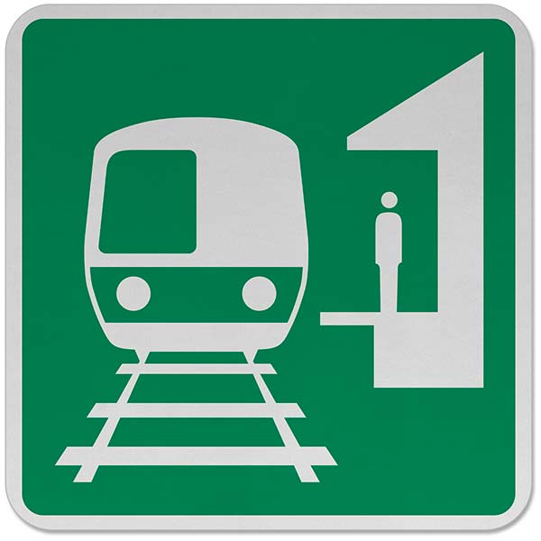 Commuter Rail Station Sign