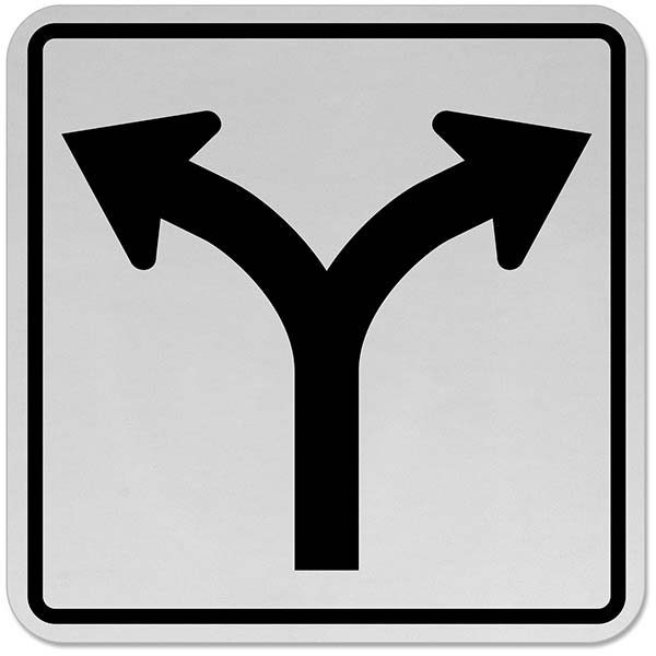 Left and Right Turn Sign