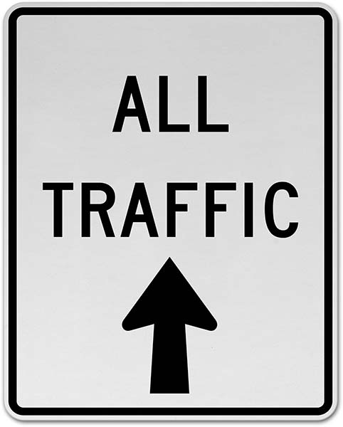 All Traffic (Up Arrow) Sign