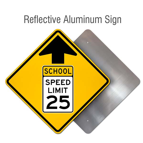School Speed Limit 25 Sign