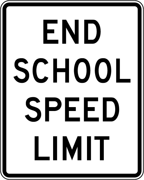 End School Speed Limit Sign