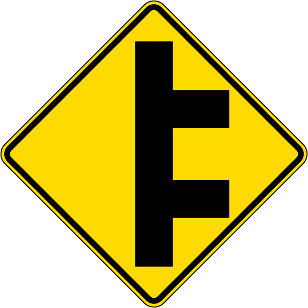 Double Right Side Road Sign