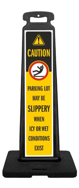Parking Lot Slippery When Wet or Icy Vertical Panel
