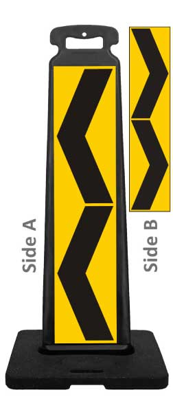 Yellow Black Chevron Vertical Panel