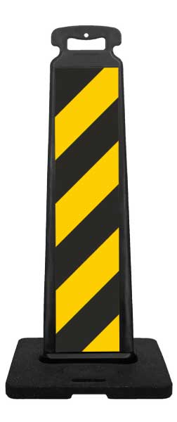 Yellow Black Vertical Channelizer Panel