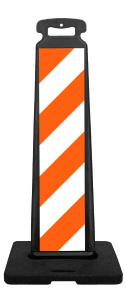 Orange White Vertical Channelizer Panel