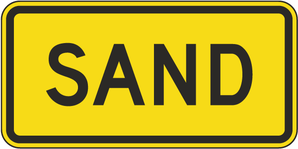 Sand (plaque) Sign