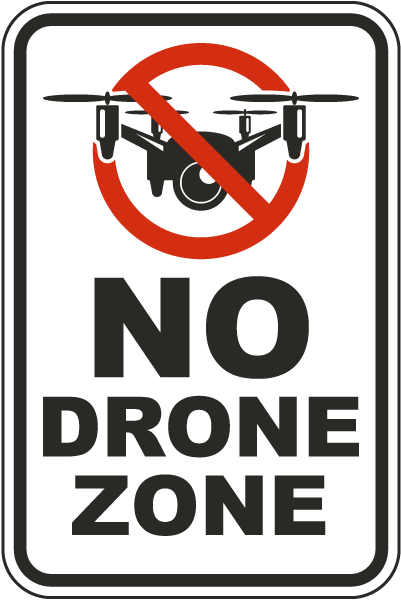 No Drone Zone Sign