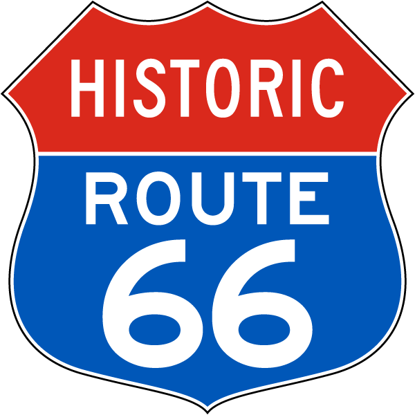 Route 66 Replica Badge Road Sign