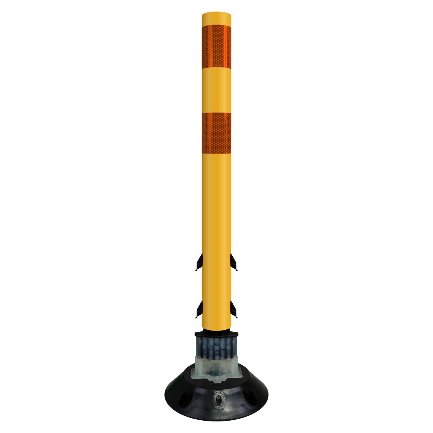 Yellow Flexstake Surface Mount Tubular Traffic Delineator