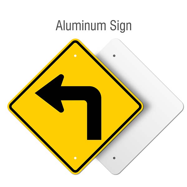 Left Turn Ahead Sign