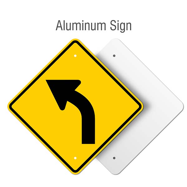 Left Curve Ahead Sign
