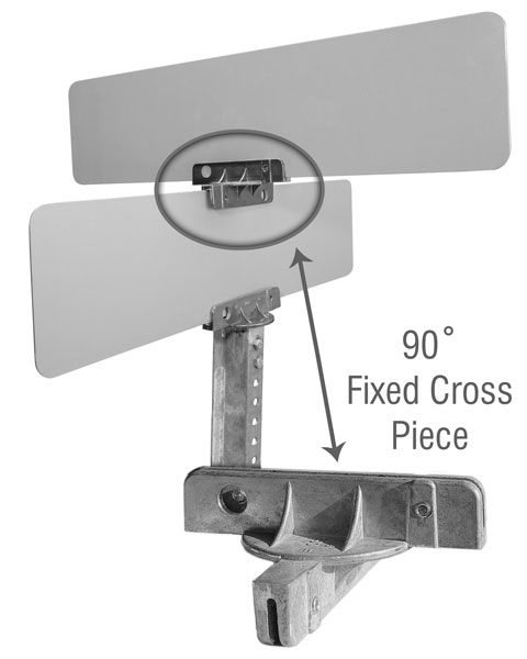 90 Degree Fixed Cross Separator For Street Name Signs