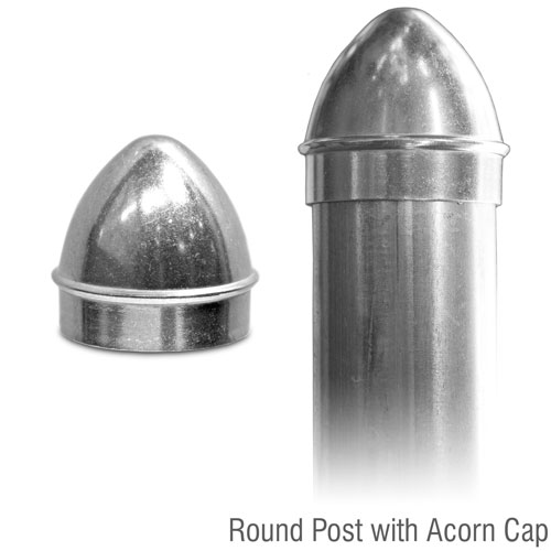 Round Post Acorn Aluminum Cap