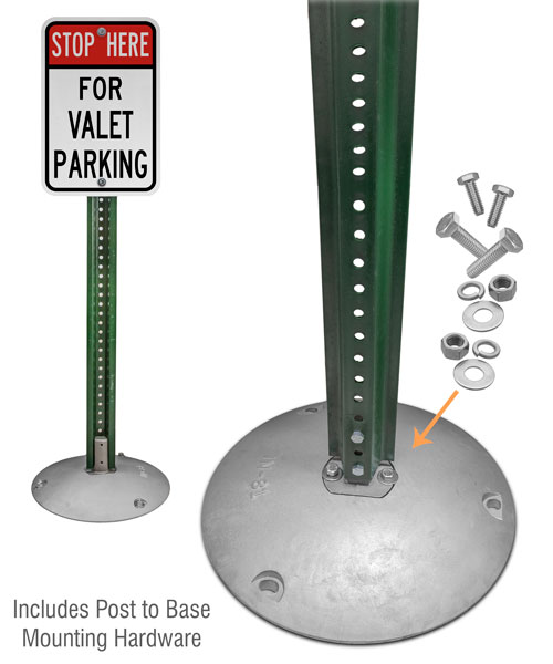 7 lb. Portable Sign Stand with 8 lb. 4' U-Channel Post