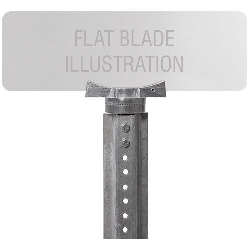 Adjustable U-Channel Bracket For Flat Blade Street Name Signs