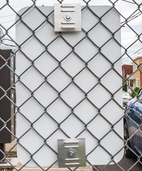 Fence Mounting Bracket - Ribbed Aluminum Plates